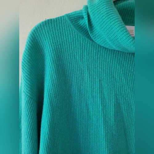 Brodie Cashmere Jungle Green Luxe Cee Cee Cowl Roll Neck Sweater Medium NWT - Picture 7 of 9