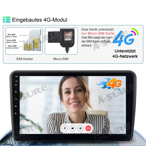 8 Core 4+64GB Carplay Android 14 Autoradio GPS Navi WIFI Für Audi A3 S3 RS3 8P - Afbeelding 6 van 10