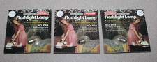 3 Vintage Eveready PR4 Made In USA Pre-Tested Penlight Lamp Flashlight Bulbs NOS
