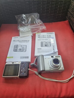 Canon PowerShot Camera Lot Of 2 A1000 IS & Powershot A70 4 Parts