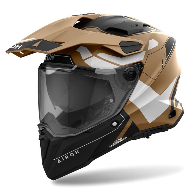 Casque Enduro Dual Route AIROH Commander 2 Reveal Noir Sable Mat