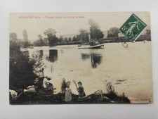 CPA - 27 - LE GOULET - Paysage animé au bord de la Seine.