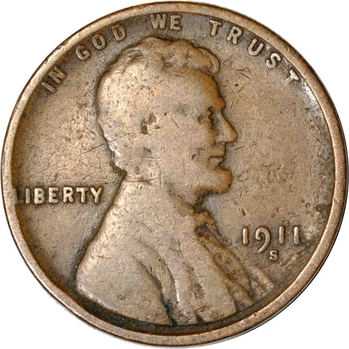 1911-S 1C Lincoln Wheat Cent VG K18623