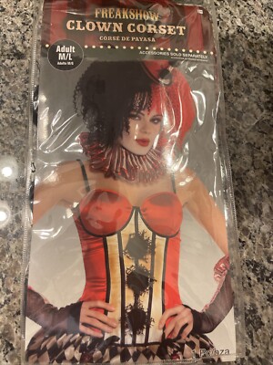 Freakshow Clown Corset Adult (S/M) And (M/L)