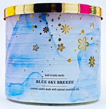 1 Bath Body Works BLUE SKY BREEZE Large 3-Wick Scented Candle 14.5 oz