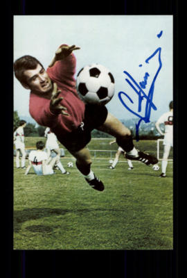 Photo Dédicacée Dieter Höller – VFB Stuttgart Années 60 – Original 9x13 Cm