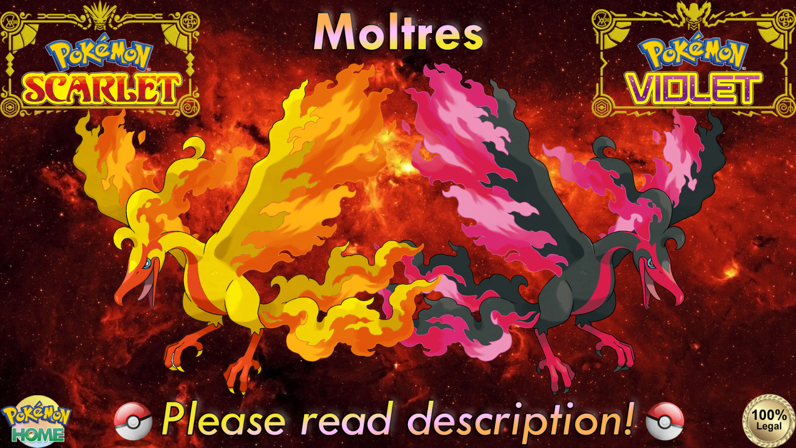 ✨ SHINY GALARIAN MOLTRES ✨ 6IV MODEST BATTLE-READY, Pokemon Scarlet and  Violet