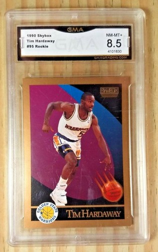 1990 91 SKYBOX TIM HARDAWAY ROOKIE CARD 95 GMA 8 5 NM MT WARRIORS HEAT 