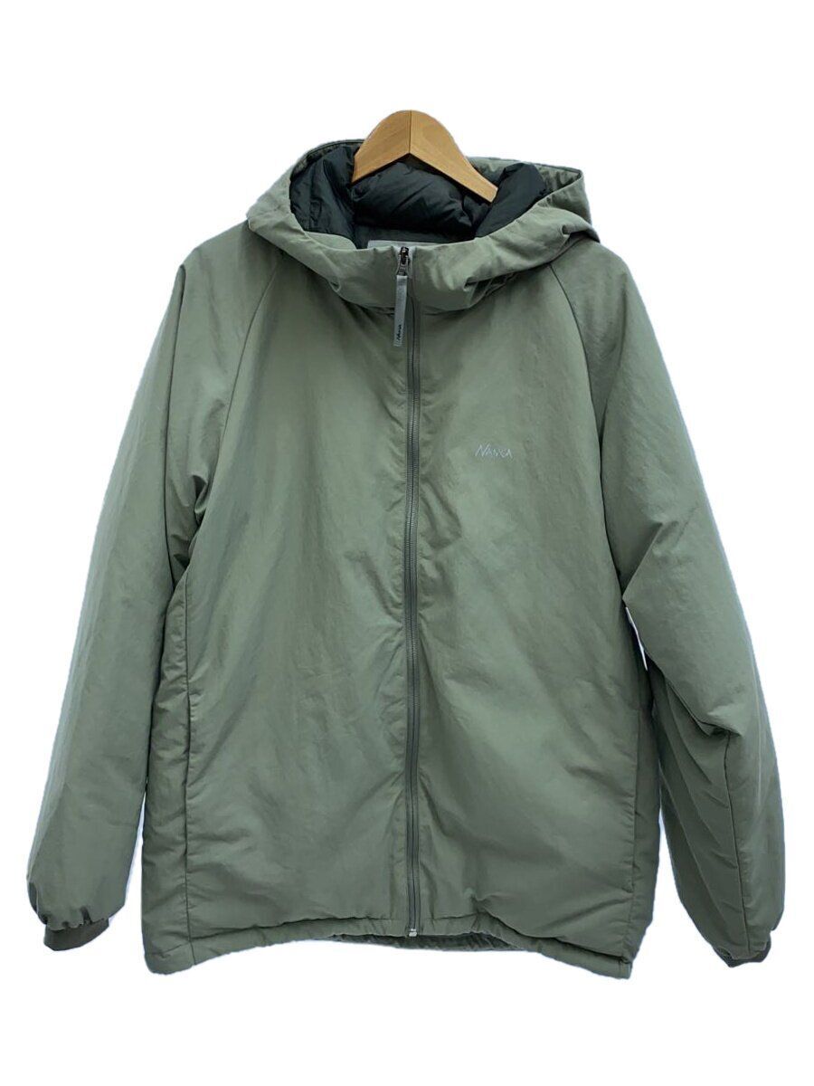 NANGA Down Jacket XL Nylon Khaki PARKA EXTREME COLD WEATHER Used  
