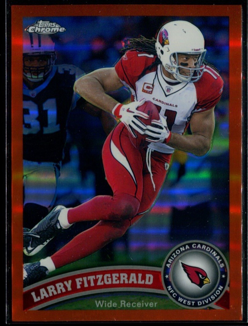 LARRY FITZGERALD 2011 Topps Chrome Football ORANGE REFRACTOR #80 QTY