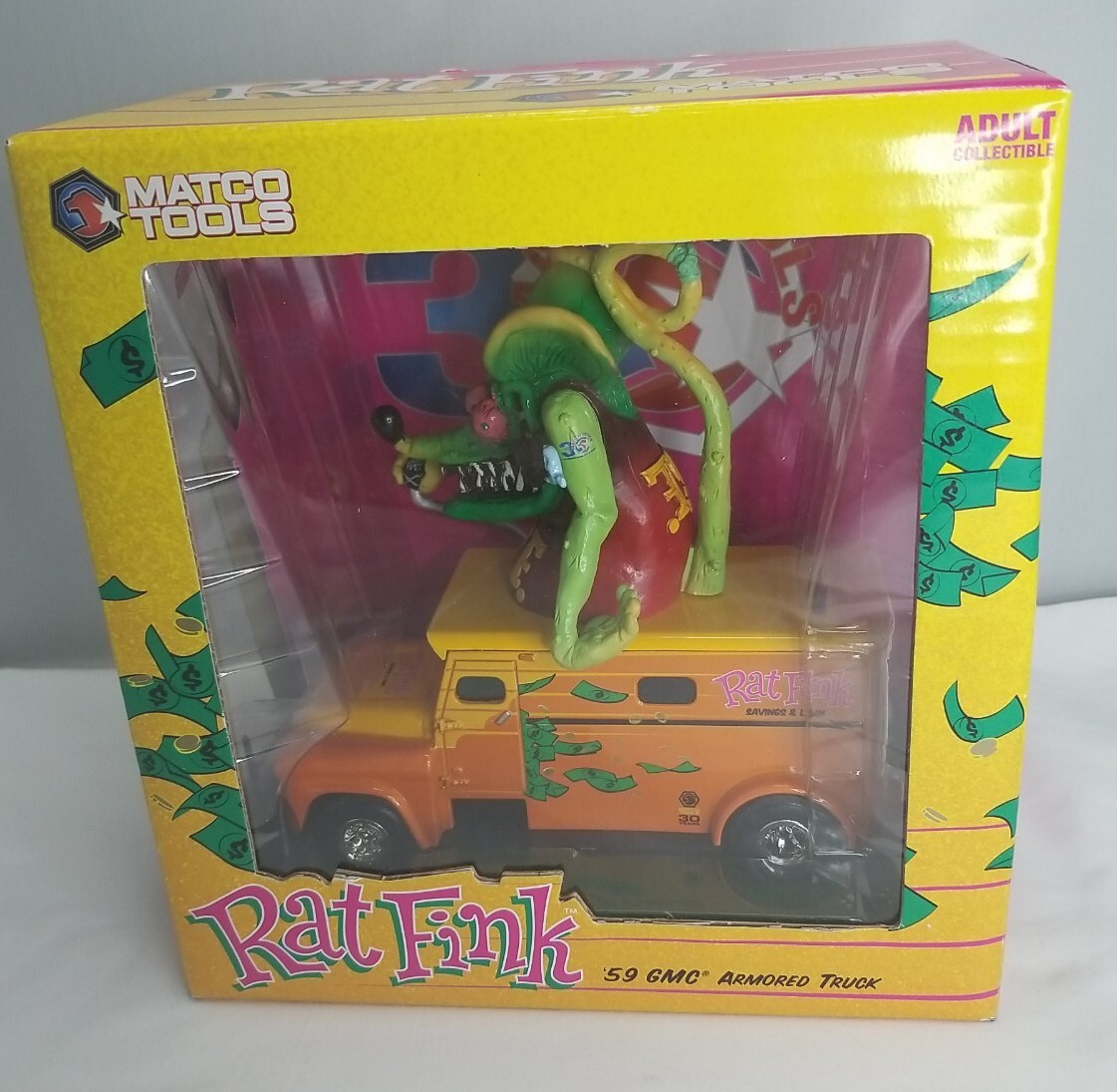 MATCO TOOLS RAT FINK DIE CAST 1959 GMC ARMORED TRUCK 1:24 MATCO TOOLS RAT FINK DIE CAST 1959 GMC ARMORED TRUCK 1:24