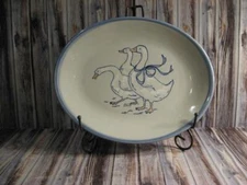 LOUISVILLE STONEWARE GAGGLE OF GEESE SERVING PLATTER