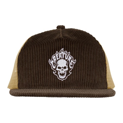 Creature Bonehead Flame Mesh Mid Profile Trucker Hat - Picture 13 of 18