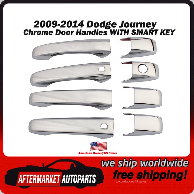 20092014 Dodge Journey Chrome Trim Door Handle Covers With Smart Key Inserts eBay