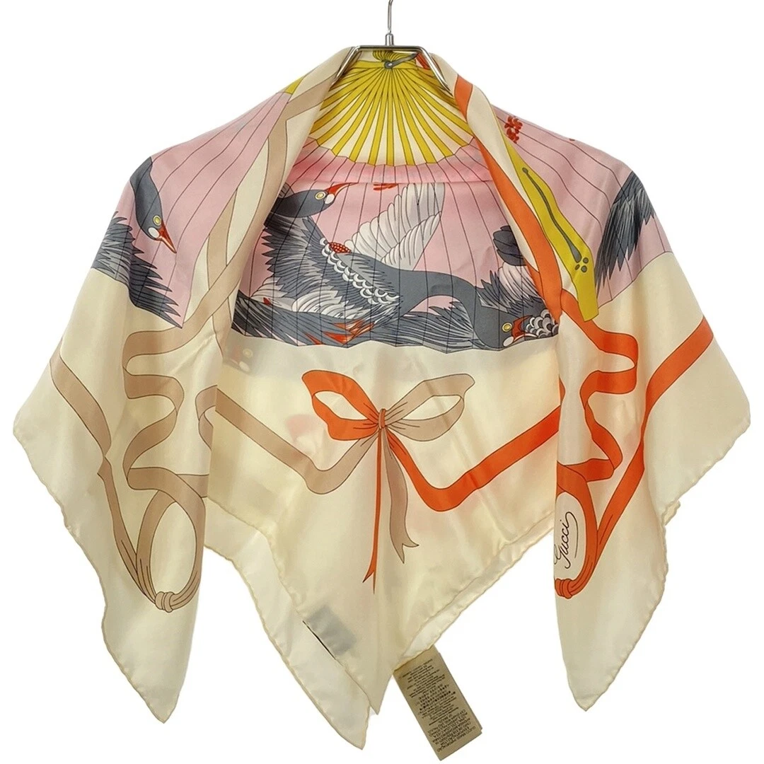 Gucci 23AW foulard soie ivoire U occasion MESC 0