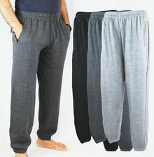MEN'S FLEECE JOGGERS JOGGING TRACKSUIT BOTTOMS ELASTICATED CUFFED TROUSERS