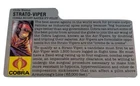 Original Vintage 1986 G.I. Joe Cobra Strato-Viper Night Raven Pilot File Card
