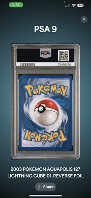 ライトニングキューブ01 PSA10 ポケモンカードe 世界で3枚 PSA 9 MINT Lightning Cube 01 Reverse Holo Aquapolis Pokemon Card