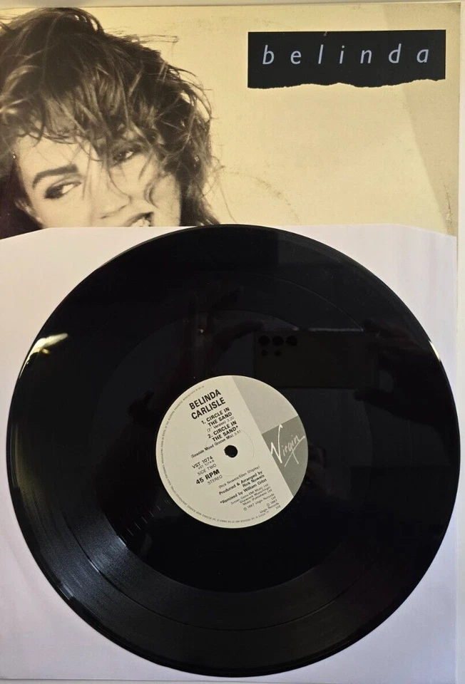 Belinda Carlisle – Circle In The Sand 12" vinyl record in picture sleeve 1988 - Imagem 2 de 4