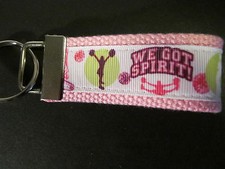 Cheerleader Key Fob, Key Chain. Sturdy and Handmade in USA.