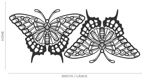 Auto Aufkleber Schmetterling Tier Set Dekor Sticker #1452-100 - Bild 2 von 5