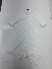 Shein White Button Up Long Sleeve Cuffs Collared Shirt Dress Women Size XS NEW