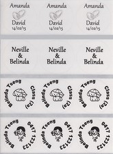 54 - 30mm Transparent Round Name Label or Shoe Dot Diswasher Safe