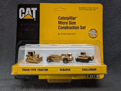 #ad #ad Caterpillar MicroSize Construction Set Track Type Tractor Scraper Challenger NIB $12.74
