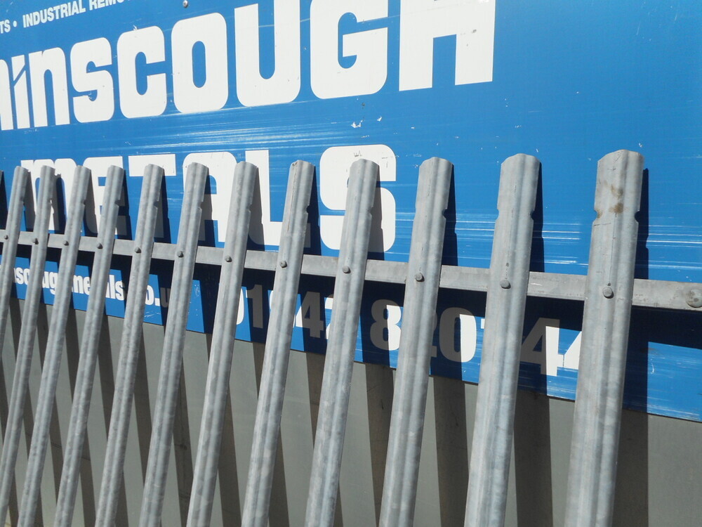 Used Palisade Fence Panel Galvanised 1.800mtr High x 2.700mtr Wide