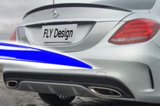 Passend für MERCEDES C Klasse A205 Cabrio Tuning SLIM Spoilerlippe SCHWARZ matt 