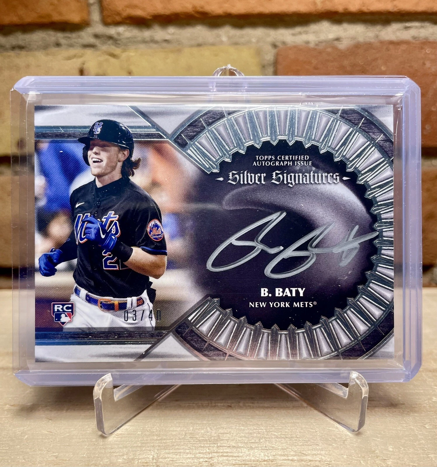 2023 Topps Five Star Brett Baty Silver Signatures Auto /40 RC Mets Rookie