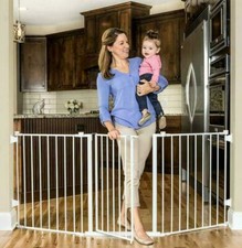 Regalo Safety 28"-76" Super Wide Configurable Baby Pet Child Gate in White NEW
