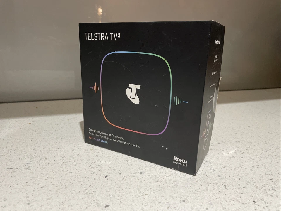 Telstra TV3 Roku 4701TL 4K HDR Media Streaming TVBox, Voice Control, - Image 2 of 4