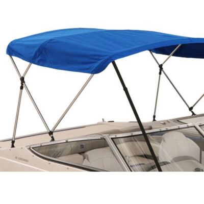 3 Bow Boat Bimini Top Boat Cover Set with Boot and Rear Support Poles 9 colors