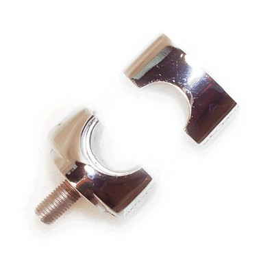 Handlebar Clamp Silver Easy Installation Polished Scooter HNDBC038 Aluminium