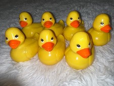 Vintage Bath  Body Works Small Yellow Rubber Duck Lot Of 7 Scuffed