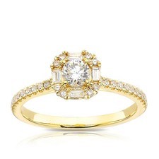 18Ct Gold Diamond VVS GIA Certified 0.70Ct Cushion Cut Engagement Ring Size M