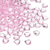 1000Stk Acryl Herz Steine HerzföRmige Deko Vase FüLler Deko Pink