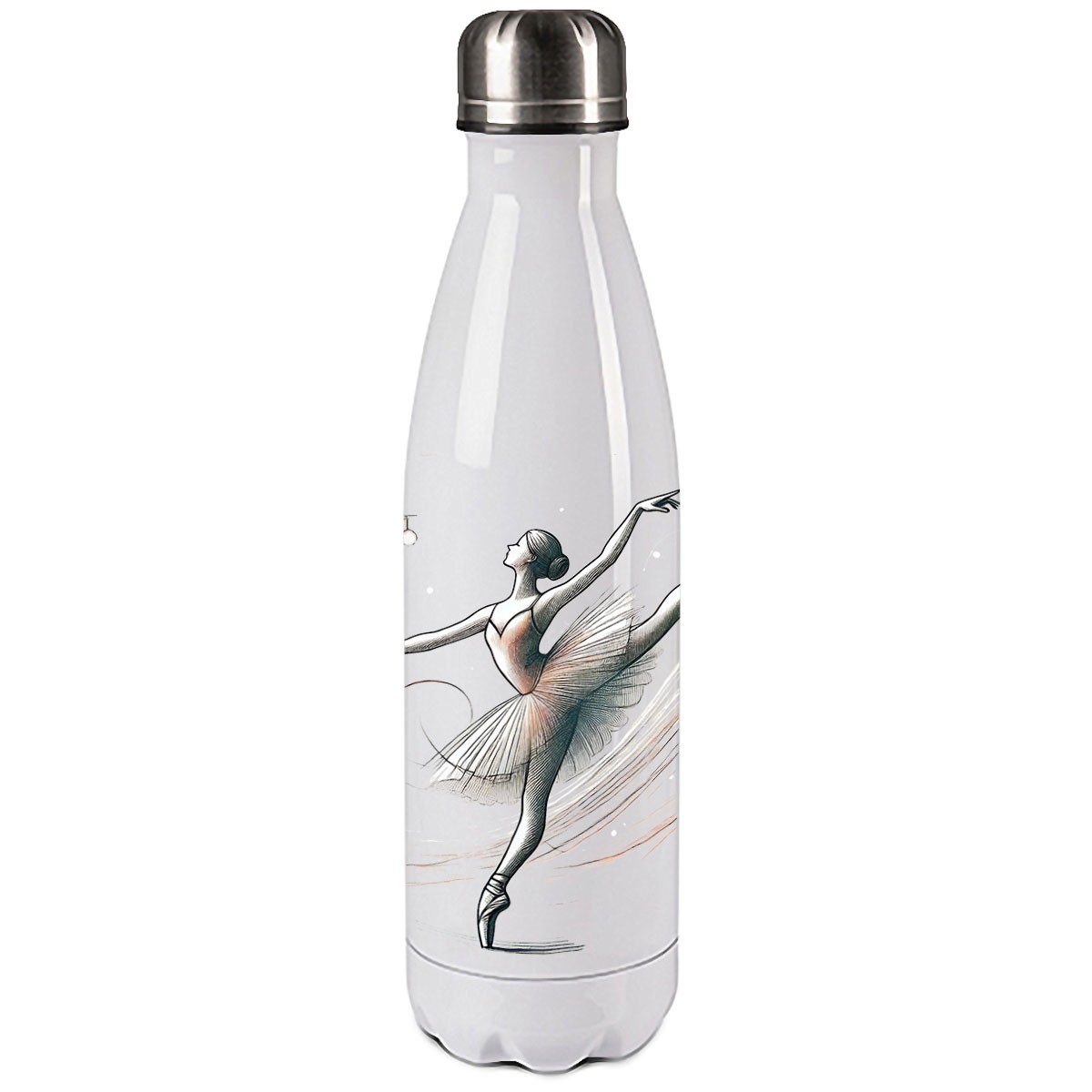 Bouteille isotherme inox ballerine 500 ml pour sport danse et bureau