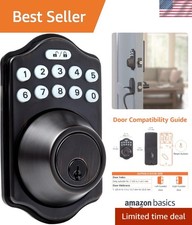 Versatile Oil Bronze Keypad Deadbolt with Keyed Option Touch Control for Home