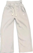 Men Grey Sweatpants Baggy Joggers Wide Leg Y2K Casual Drawstring size S  M