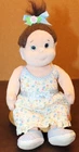 VTG 2000 TY BEANIE KID  "COOKIE" 10" Plush Doll Blue+Floral  Dress w/Shoes