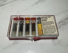 (4) Koh-I-Noor Rapidograph Technical Pen Nib Points w/ Cases 72D Chrome Plated