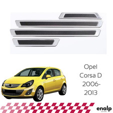 Einstiegsleisten Carbon Chrom Schutz Blende 4tlg für Opel Corsa D 2006-2013