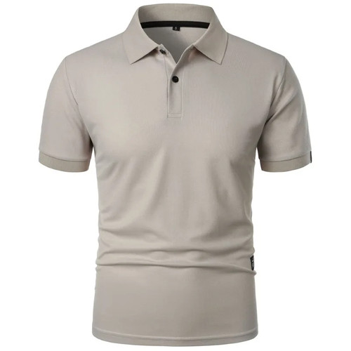 Nueva Camisa Polo Color Sólido Para Hombre Manga Corta Botón Camisetas Solapa Ligera - Imagen 22 de 33