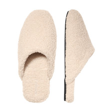 Bombas - Women's - Sunday Mule Slipper - Fleece Slip-On - Cream/Ivory