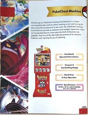 pokemon vending card list Pokémon Card Vending Machine Coin Operated