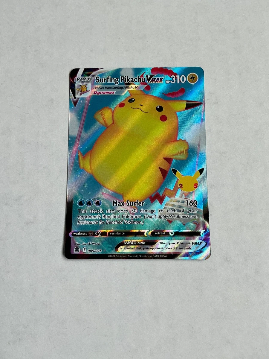 25+ Surfing Pikachu VMAX 009/025 Celebrations for sale | Updated