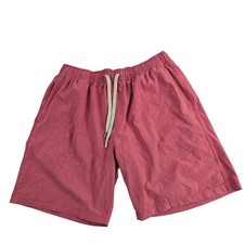 Fair Harbor Mens Red Swim Trunks Shorts Elastic Waist Drawstring Recycled XL