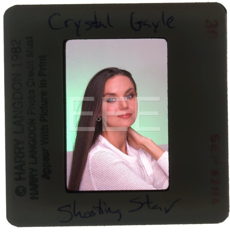 Crystal Gayle Country Folk Music Singer Harry Langdon Transparency w/rights 693E